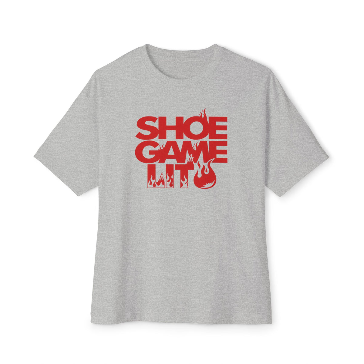 Graphic Print Unisex Oversized Boxy Tee - POD0040 - Athletic Heather, 2XL image