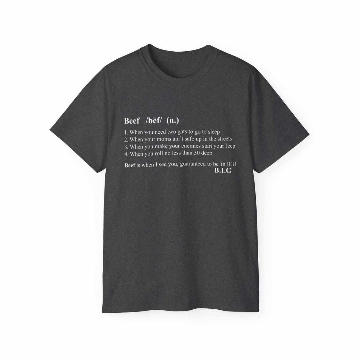 Beef Definition T-Shirt - 5XL, Dark Heather image