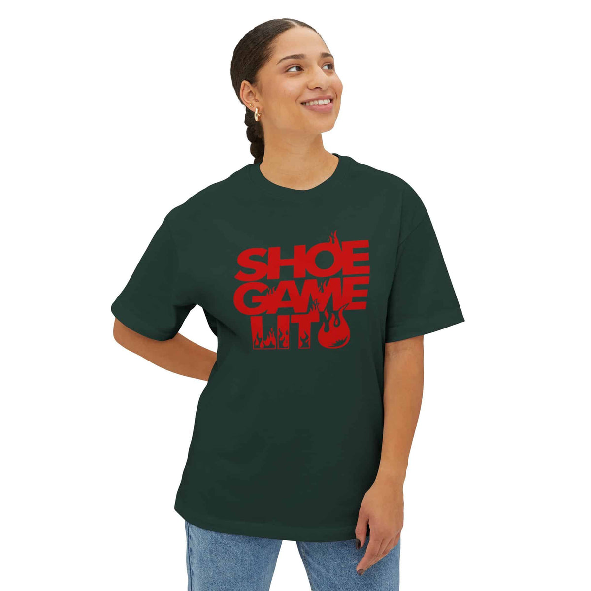 Graphic Print Unisex Oversized Boxy Tee - POD0040 image 23