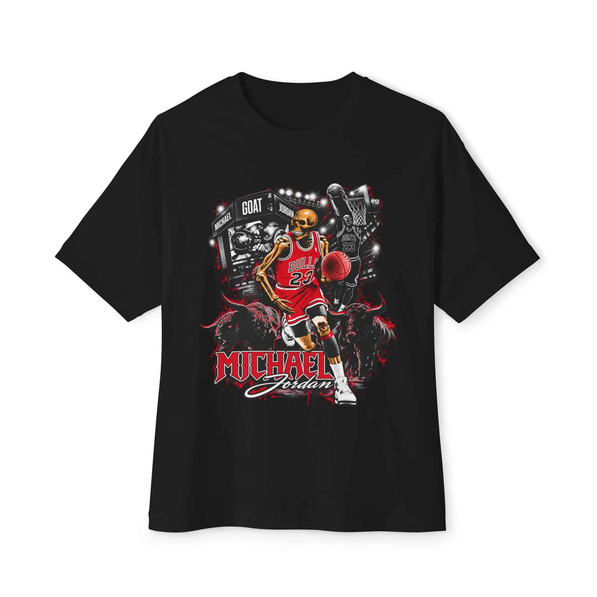Chicago Legend 23 Unisex Oversized Boxy Tee - Black, 2XL image