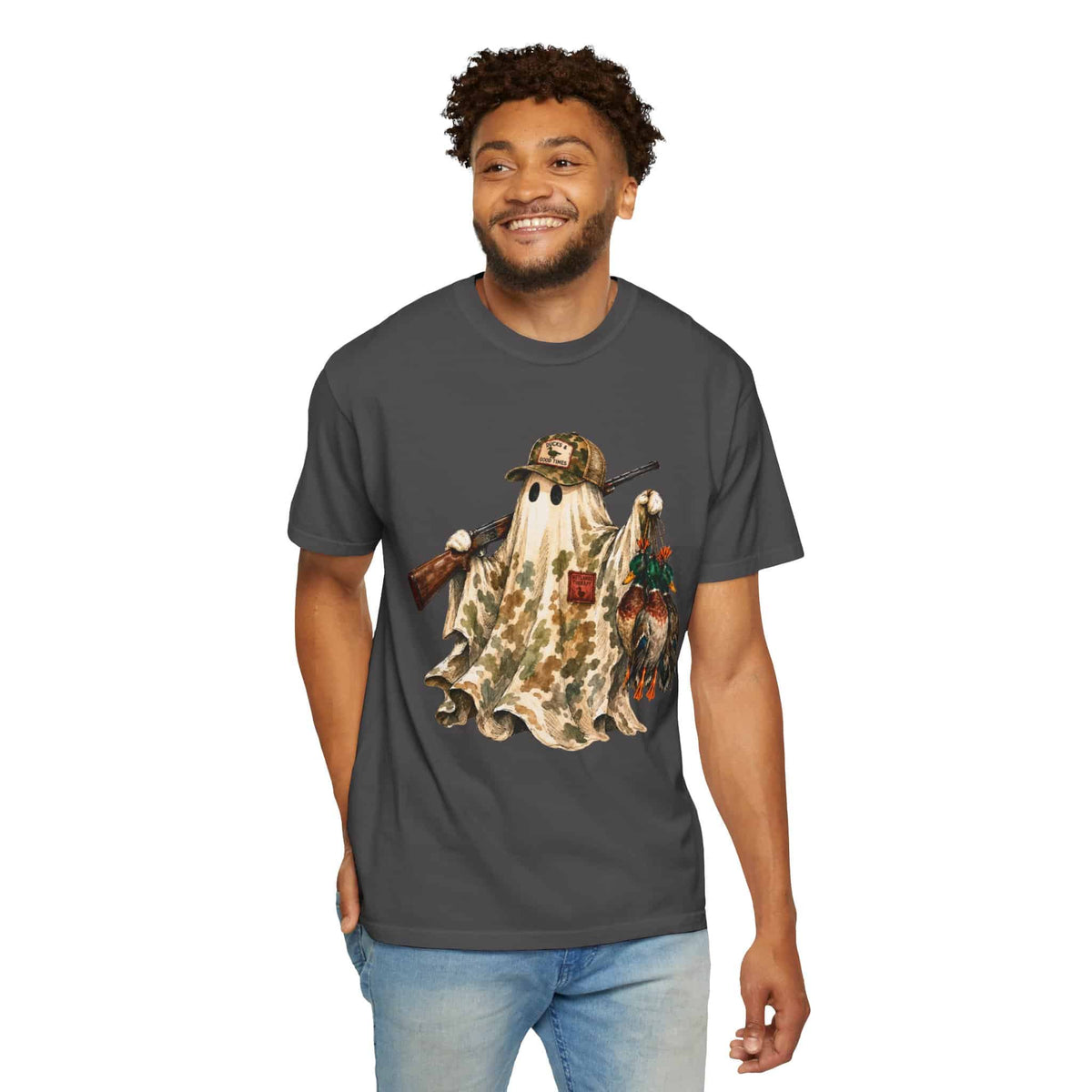 Hunting Season Spooky Camo Mallards Unisex Garment-Dyed T-shirt image 77