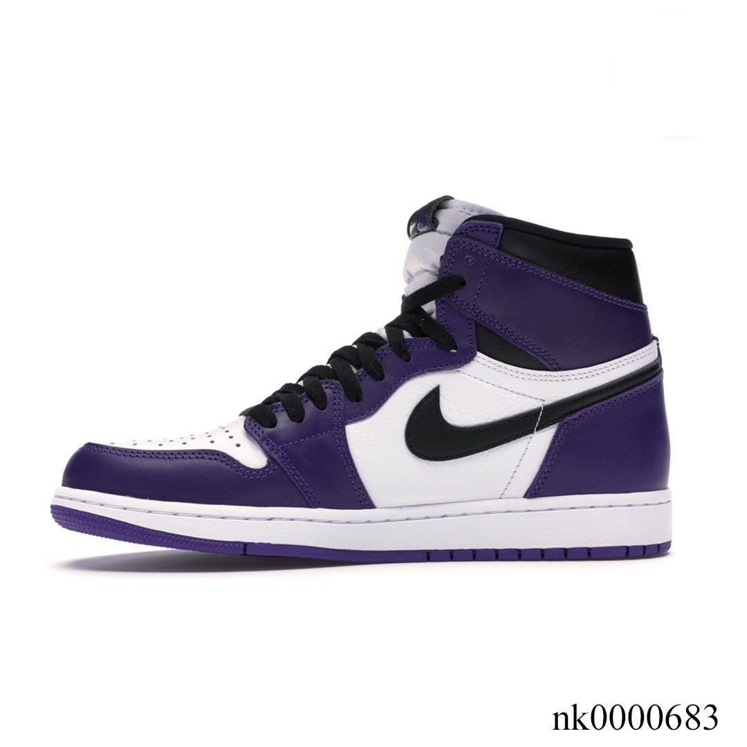 AJ 1 Retro High Court Purple White Shoes Sneakers - nk0000683 image 1