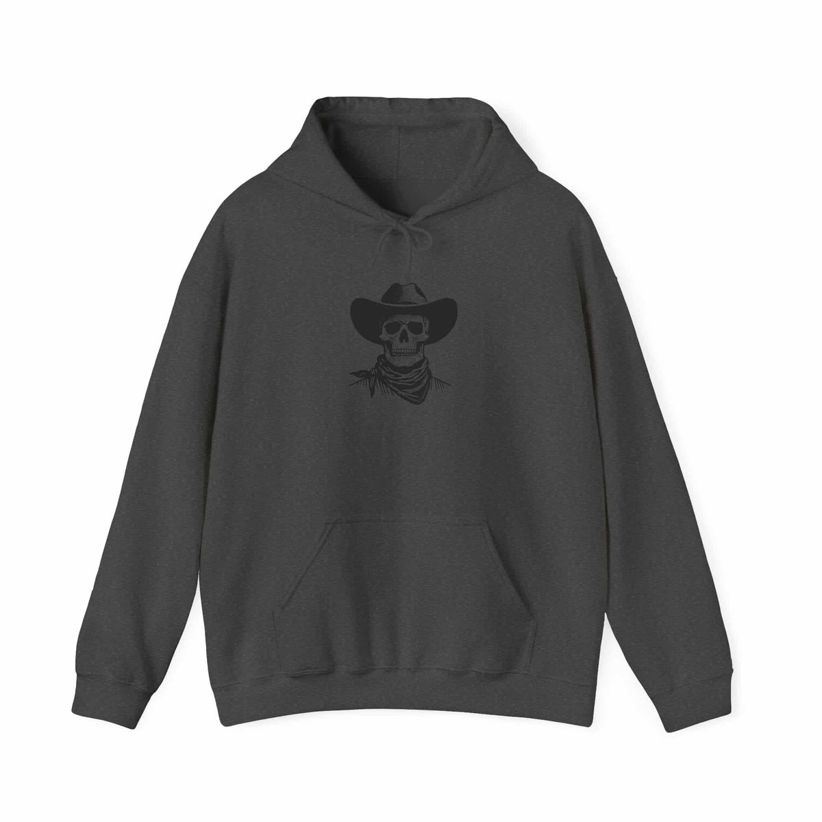 Outlaw Skull Hooded Sweatshirt - 5XL, Dark Heather image