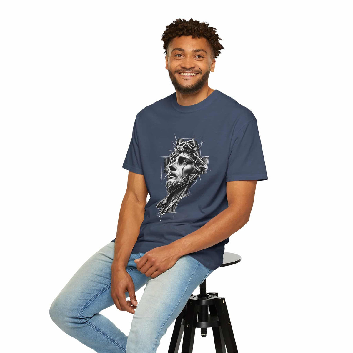 Crown of Faith 2 Unisex Garment-Dyed T-shirt image 97