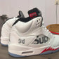 SUP x AJ 5 White Shoes Sneakers - nk0004701 image 7