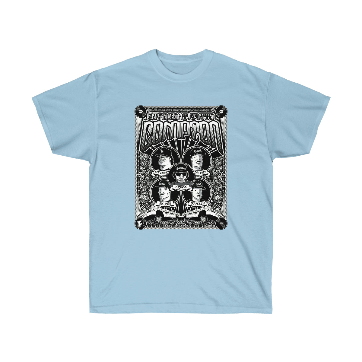 Rap Compton Men T-Shirt - Light Blue, XL image