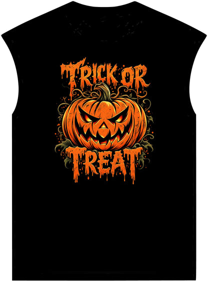 Trick or Treat Unisex Garment-Dyed Muscle Tee image 0