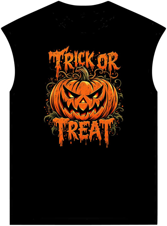 Trick or Treat Unisex Garment-Dyed Muscle Tee image 0