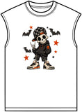 Boy Skeleton Halloween Unisex Garment-Dyed Muscle Tee image 0
