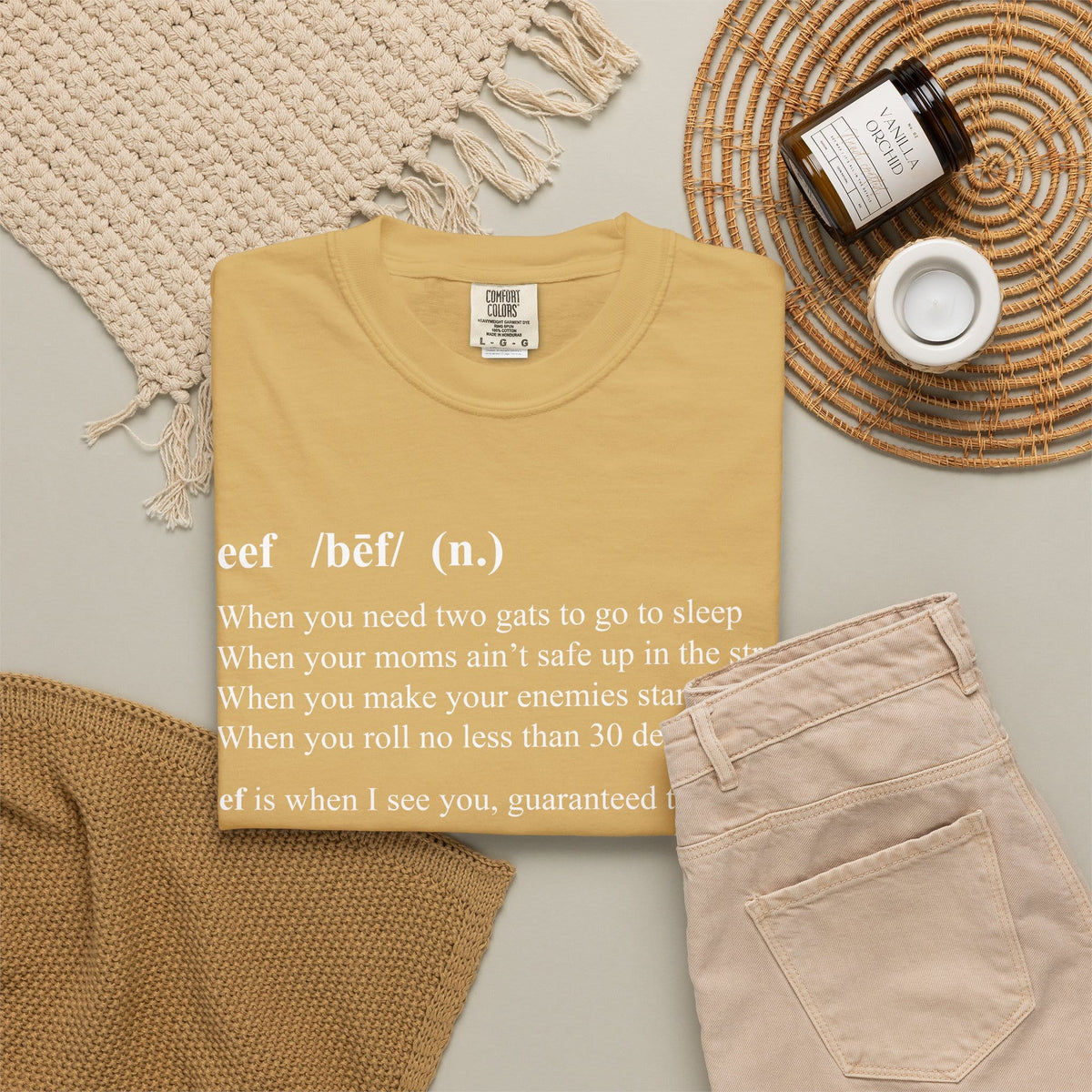 Beef Definition Unisex Garment-Dyed T-shirt image 23