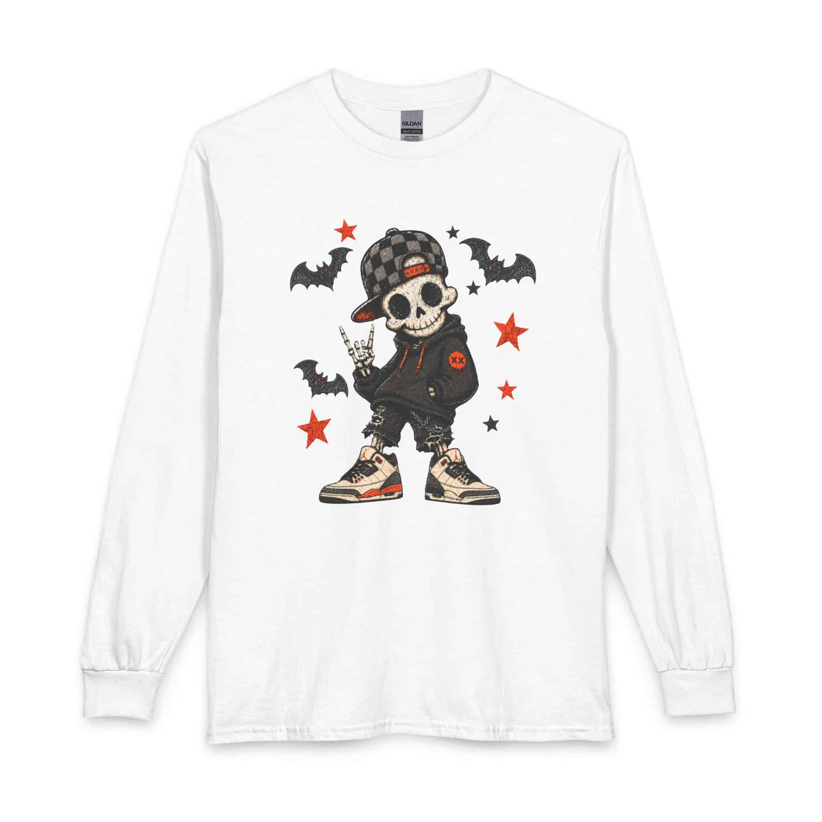 Boy Skeleton Halloween Long Sleeve T-Shirt image