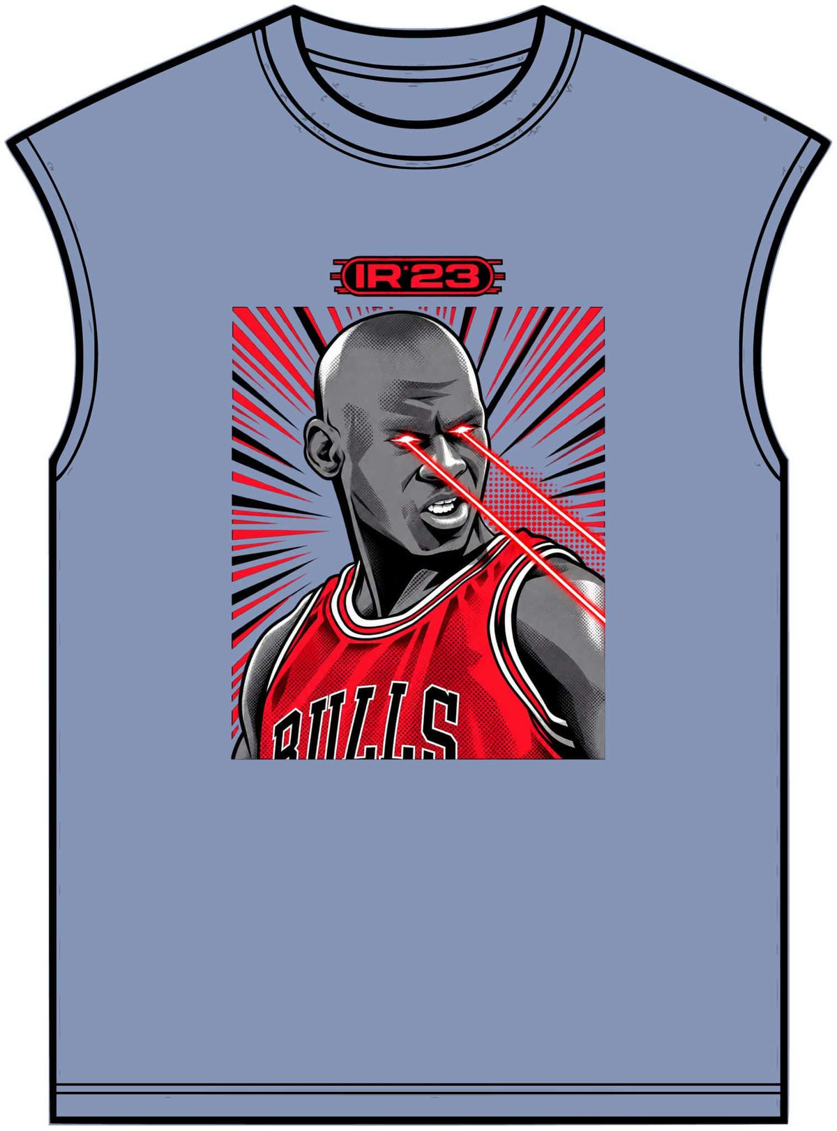 Graphic Print Unisex Garment-Dyed Muscle Tee - POD0032 image 8