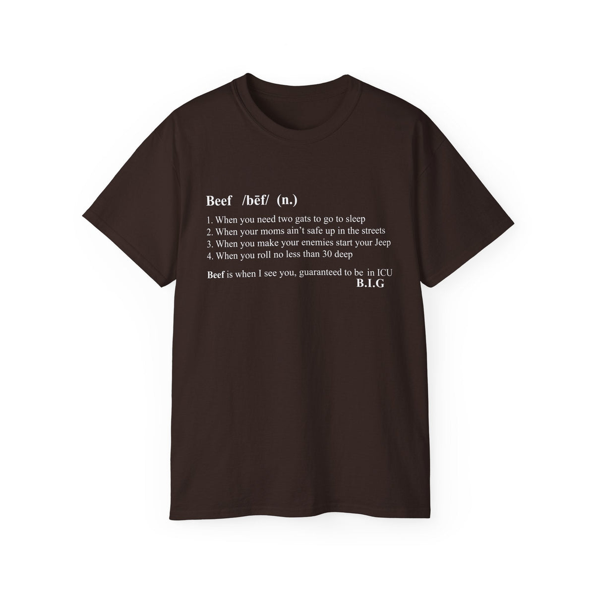 Beef Definition T-Shirt - 5XL, Dark Chocolate image