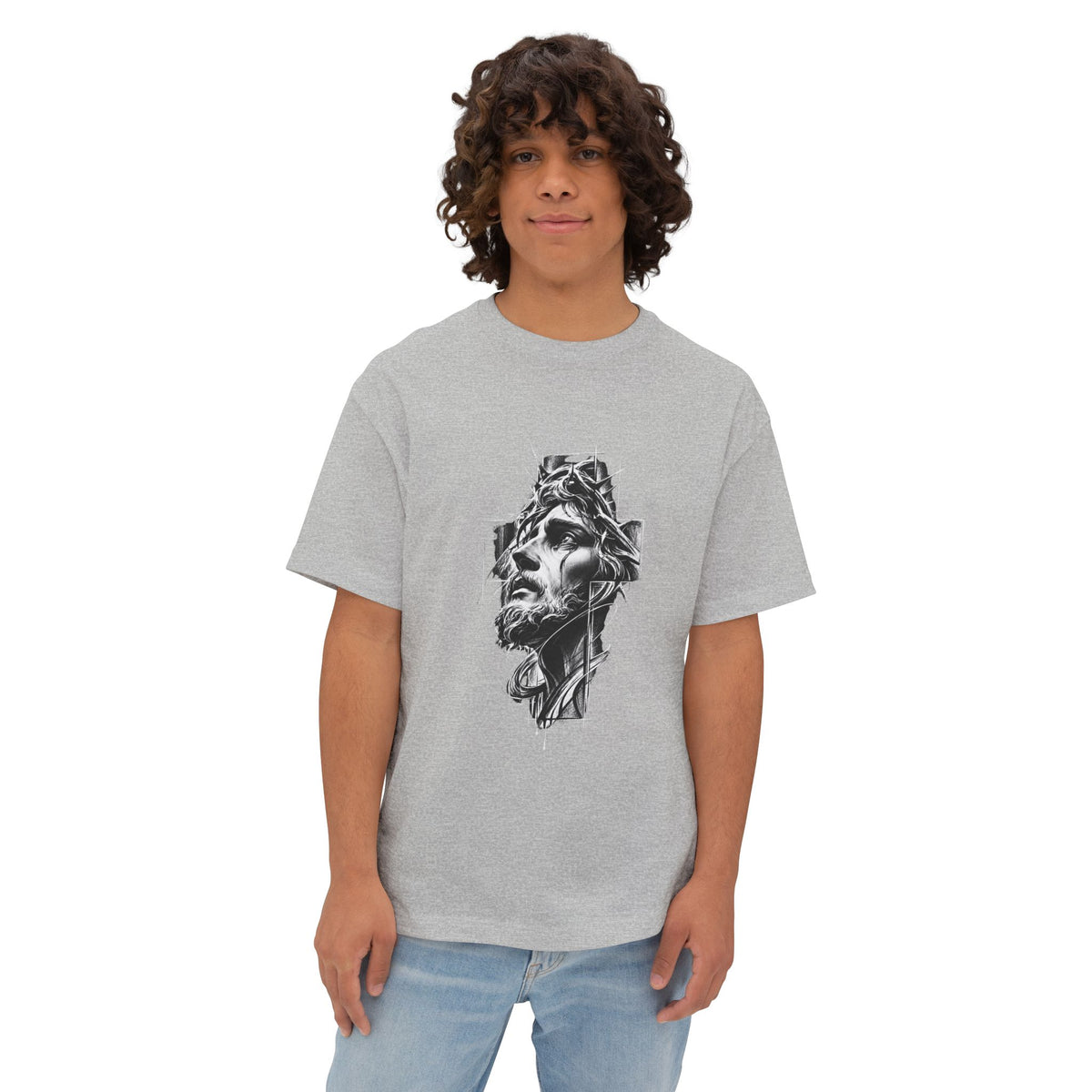 Crown of Faith 2 Unisex Oversized Boxy Tee image 22