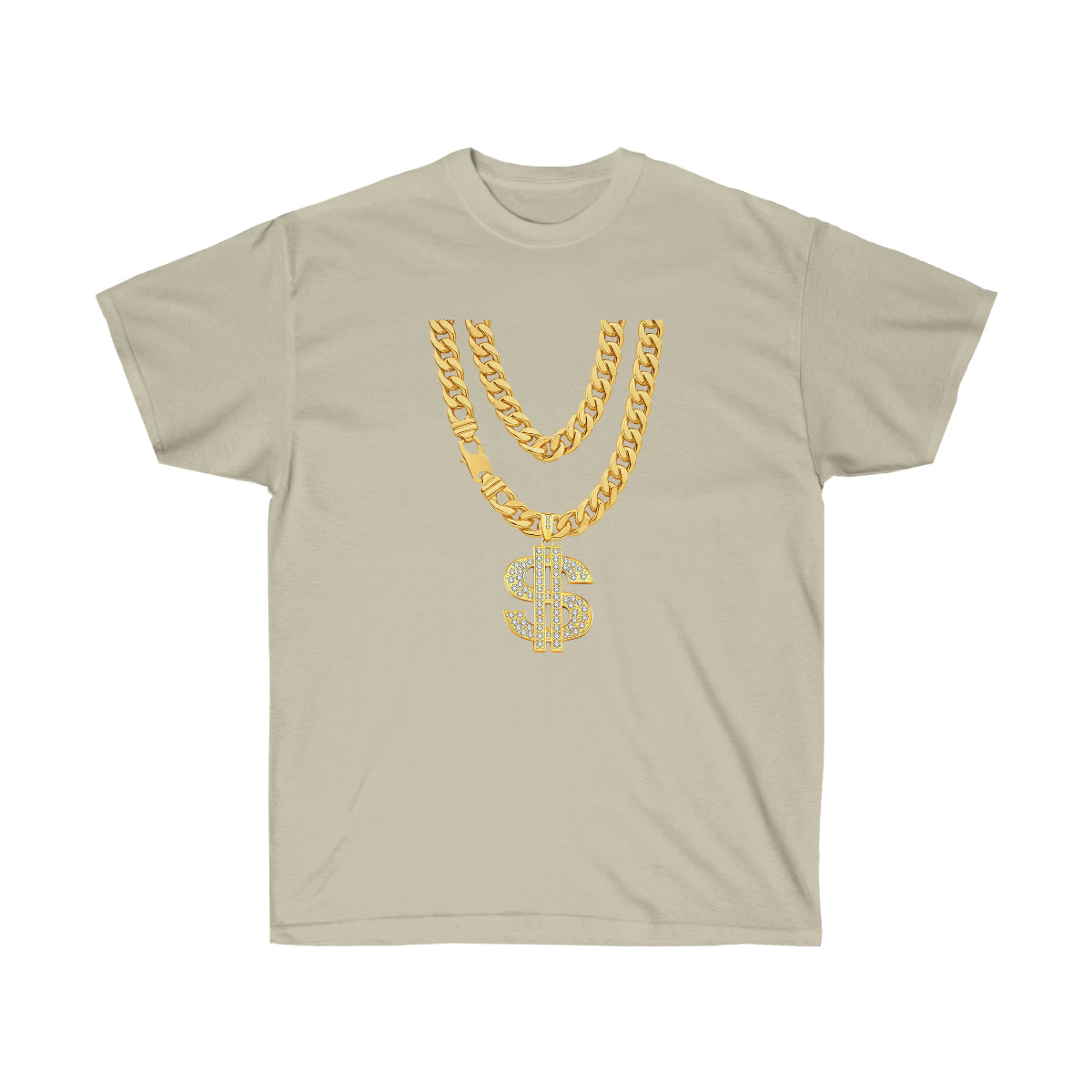 Necklace Dollar Men T-Shirt - Sand, S image