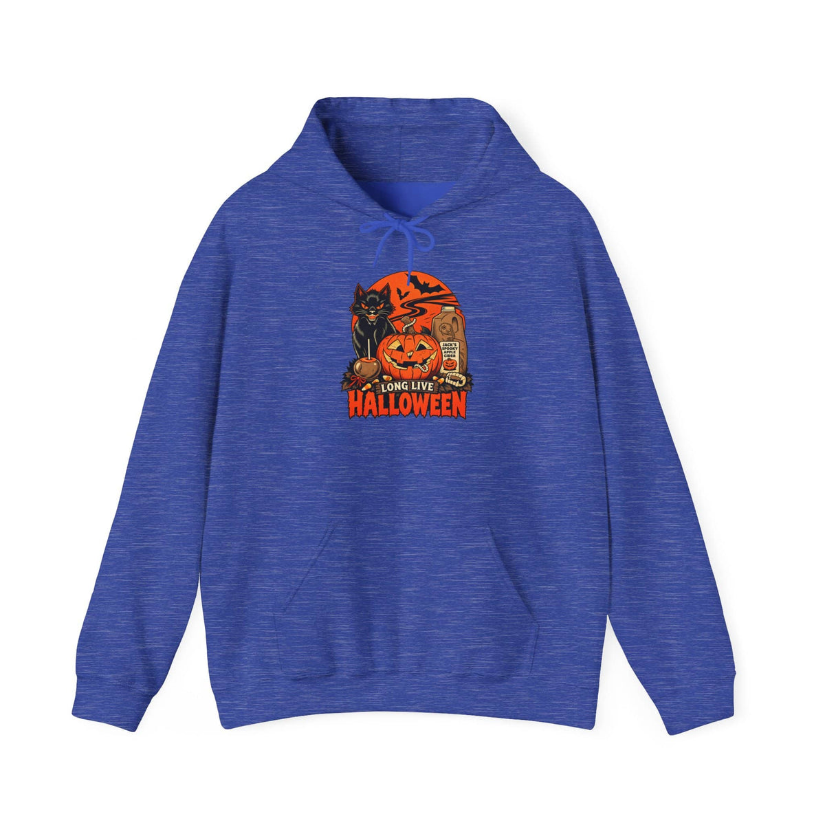 Midnight Cat Hooded Sweatshirt - 5XL, Heather Sport Royal image