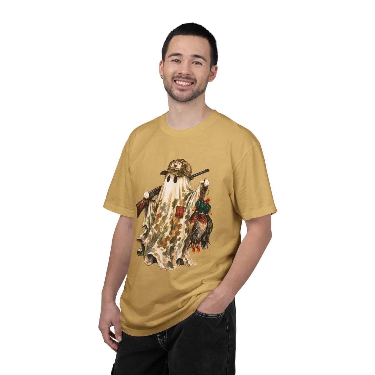 Hunting Season Spooky Camo Mallards Unisex Garment-Dyed T-shirt image 34