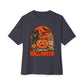 Midnight Cat Unisex Oversized Boxy Tee - Dark Grey, XL image
