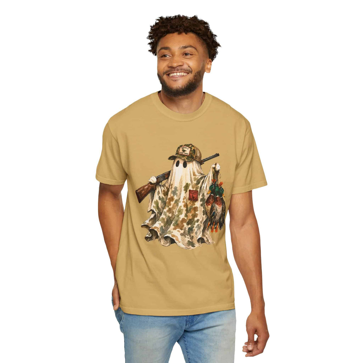 Hunting Season Spooky Camo Mallards Unisex Garment-Dyed T-shirt image 35