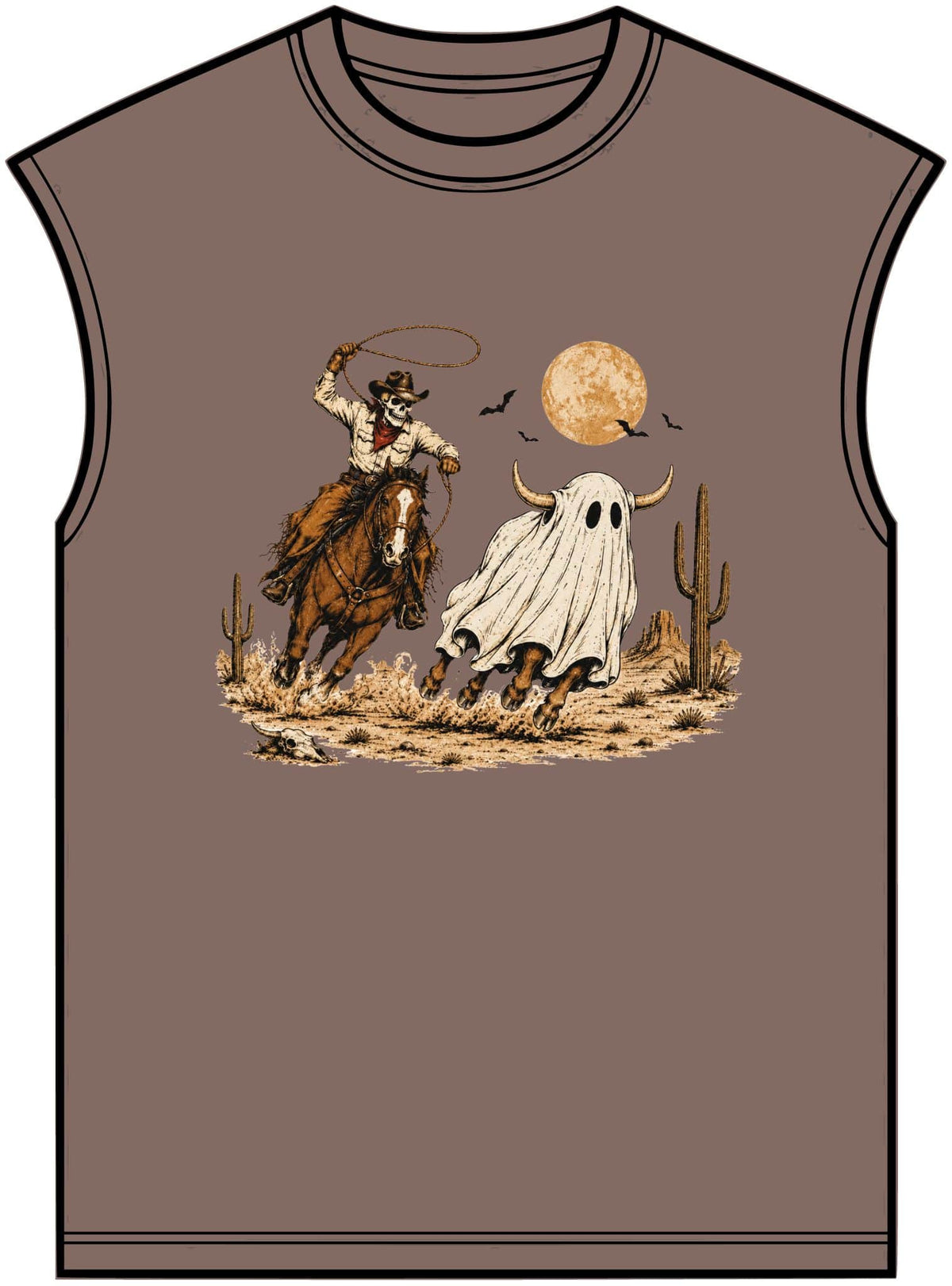 Halloween Cowboy Unisex Garment-Dyed Muscle Tee image 4