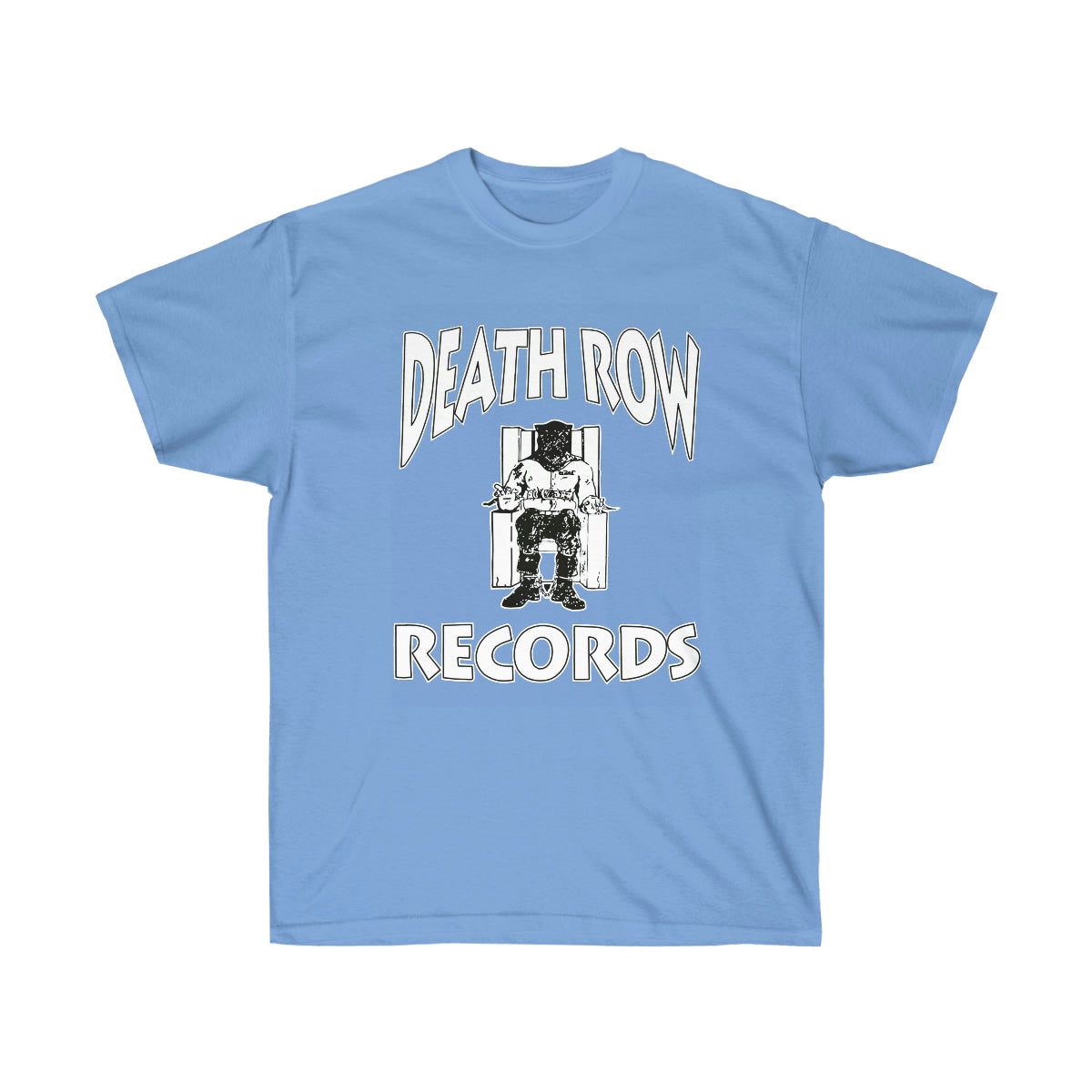 White Death Row Men T-Shirt - Carolina Blue, XL image