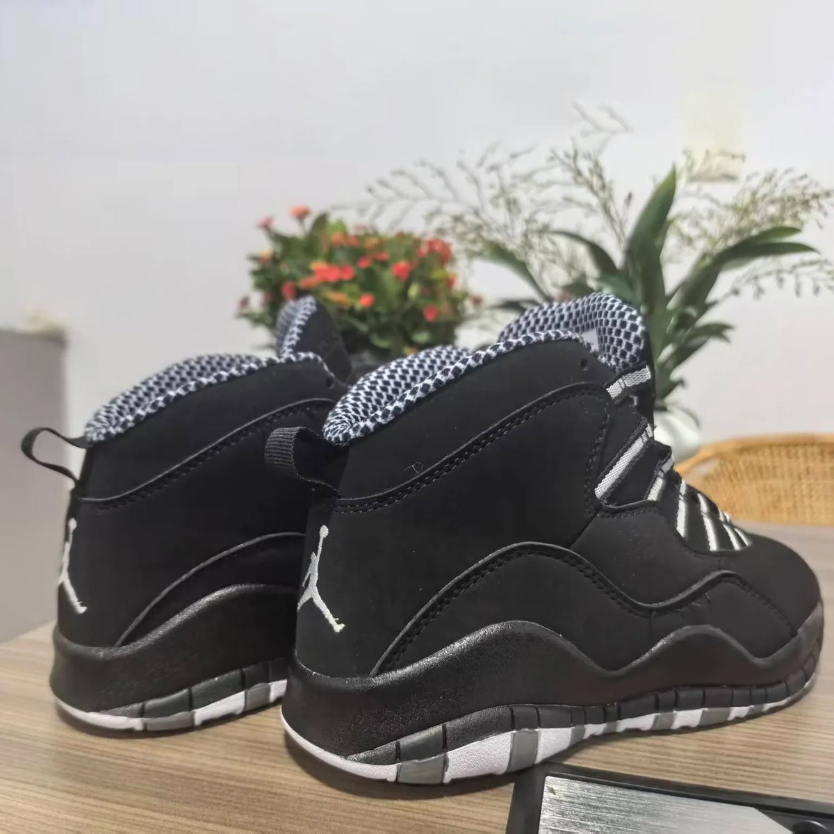 AJ 10 Black & White "Stealth" Shoes Sneakers - nk0004817 image 4