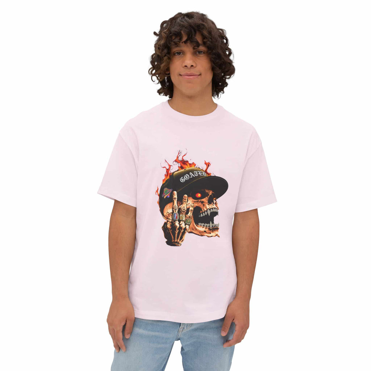 GOATED Skull Unisex Oversized Boxy Tee image 8