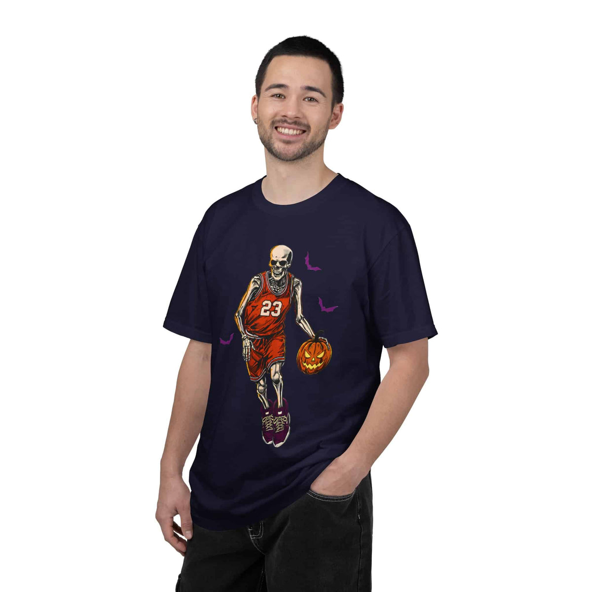 Halloween Basketball Unisex Garment-Dyed T-shirt image 70