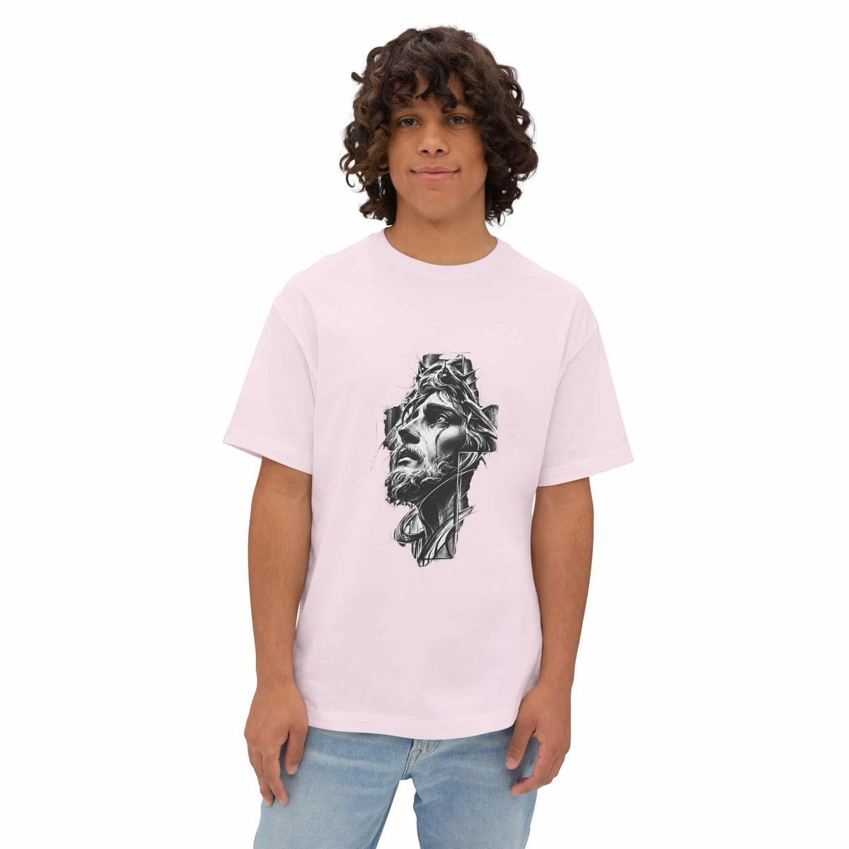 Crown of Faith 2 Unisex Oversized Boxy Tee image 4