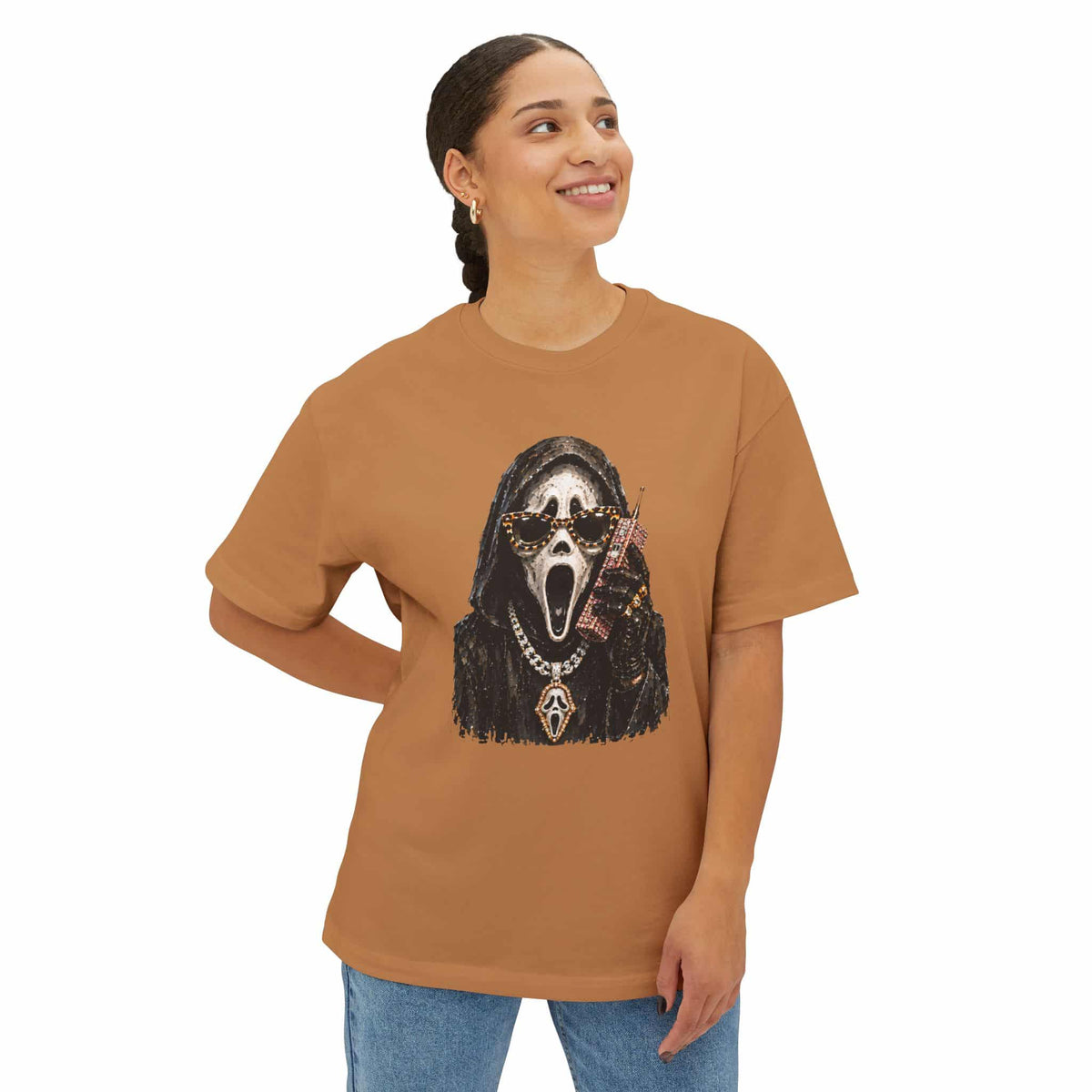 Halloween Ghostface Unisex Oversized Boxy Tee image 13