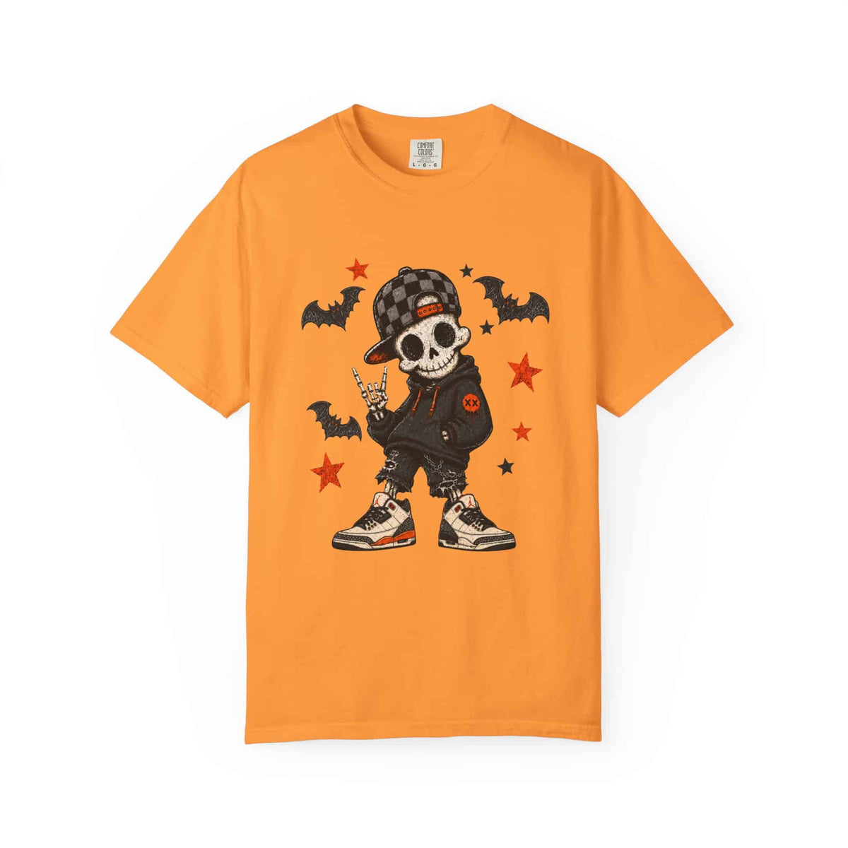 Boy Skeleton Halloween Unisex Garment-Dyed T-shirt image 42