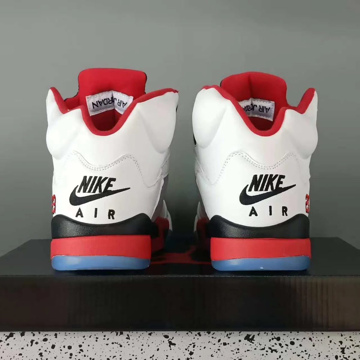 AJ 5 Retro OG "Fire Red" (Black Tongue) Shoes Sneakers - nk0005627 image 5