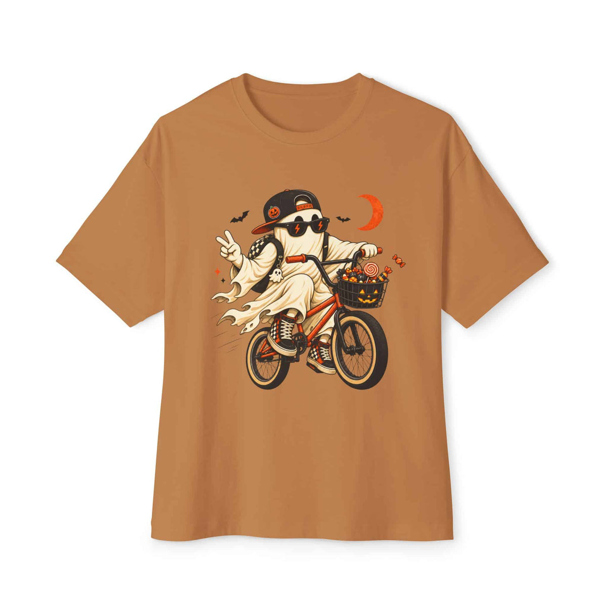 Ghost Rider BMX Unisex Oversized Boxy Tee - Toast, M image