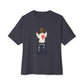 Rebel Attitude Unisex Oversized Boxy Tee - Dark Grey, 2XL image