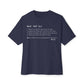 Beef Definition Unisex Oversized Boxy Tee - Navy, M image