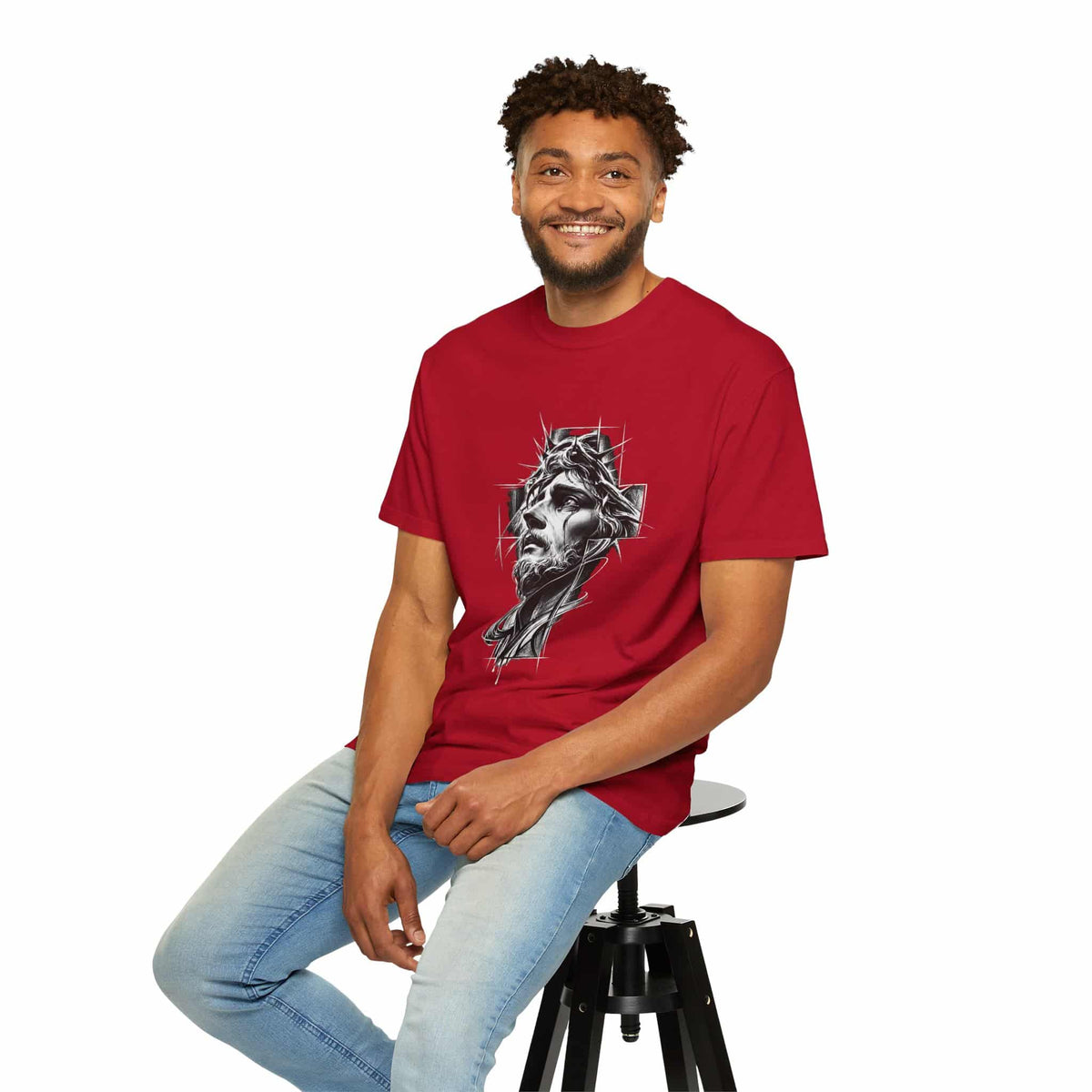 Crown of Faith 2 Unisex Garment-Dyed T-shirt image 79