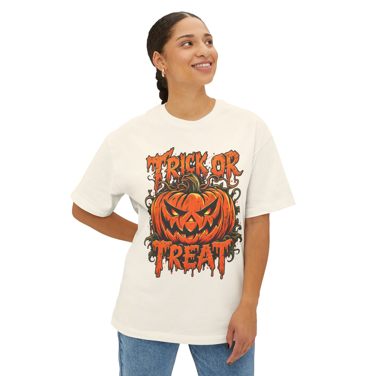 Trick or Treat Unisex Oversized Boxy Tee image 12