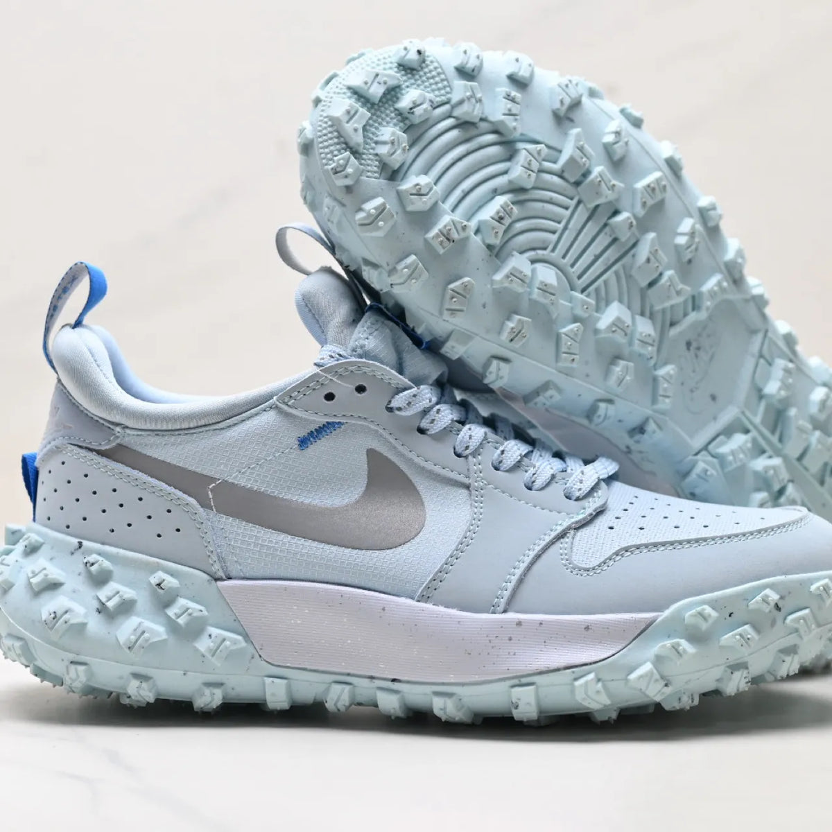 AJ 1 Low Element Gore-Tex Glacier Blue Silver Shoes Sneakers - nk0004988 image 12
