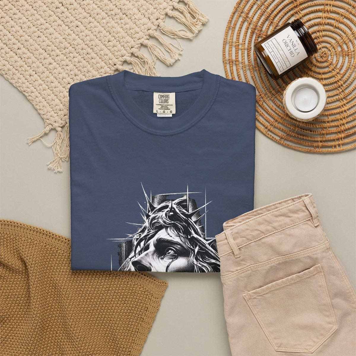 Crown of Faith 2 Unisex Garment-Dyed T-shirt image 93