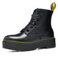 DM Molly Leather Platform Boots in Black Buttero Shoes Sneakers - nk0005494 image 6