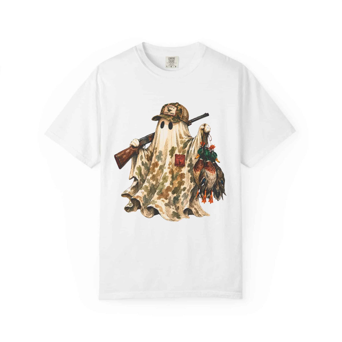 Hunting Season Spooky Camo Mallards Unisex Garment-Dyed T-shirt image 84
