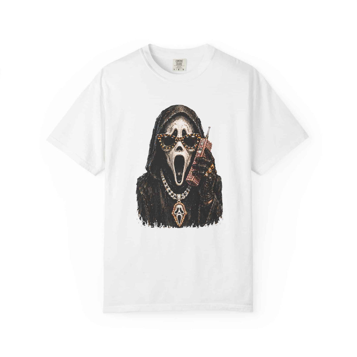 Halloween Ghostface Unisex Garment-Dyed T-shirt image