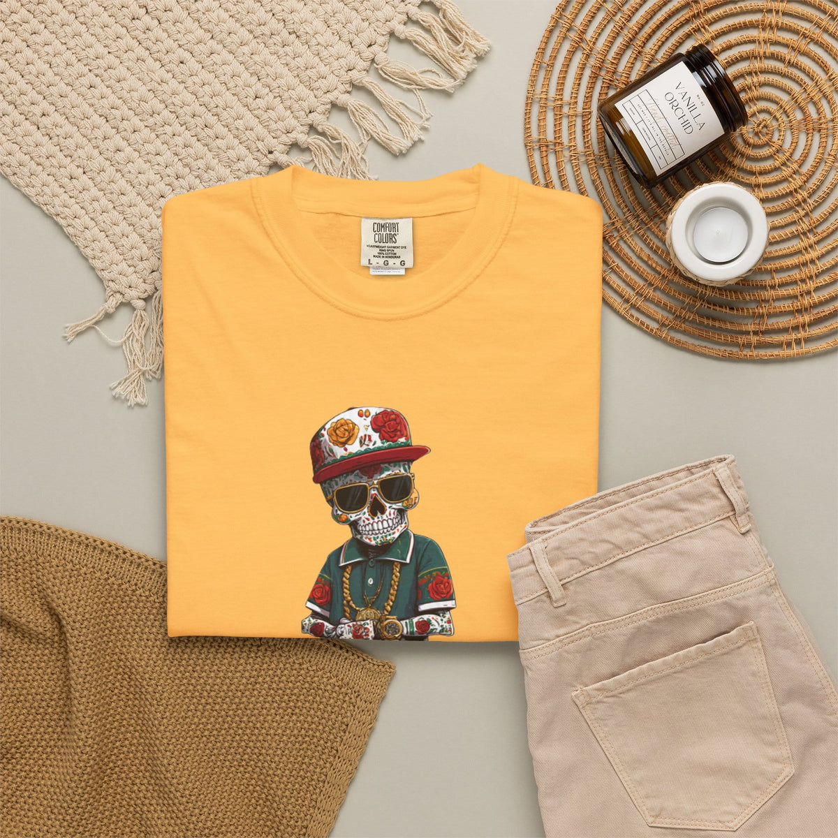 Skull Luxury Unisex Garment-Dyed T-shirt image 27