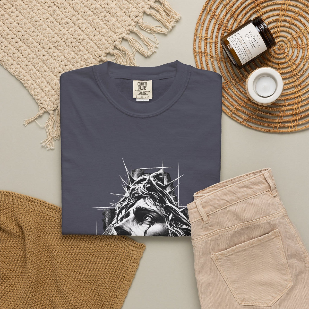 Crown of Faith 2 Unisex Garment-Dyed T-shirt image 102