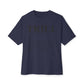 Trill Definition Unisex Oversized Boxy Tee - Navy, S image