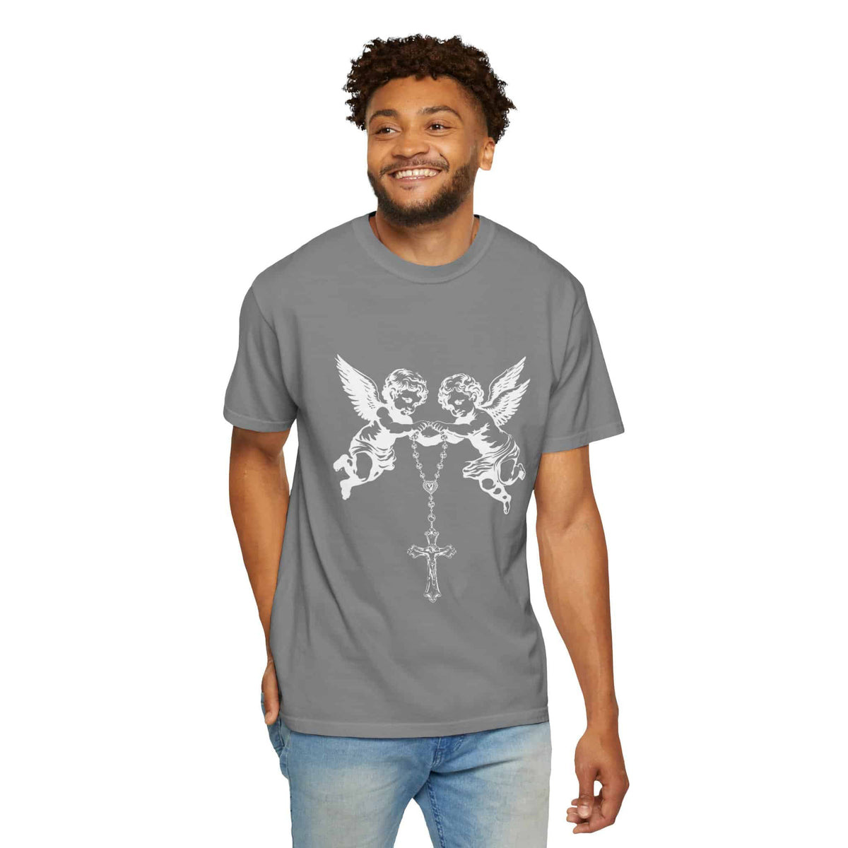 Heavenly Guardians Unisex Garment-Dyed T-shirt image 68