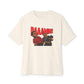 Graphic Print Unisex Oversized Boxy Tee – POD0035 - Natural, L image