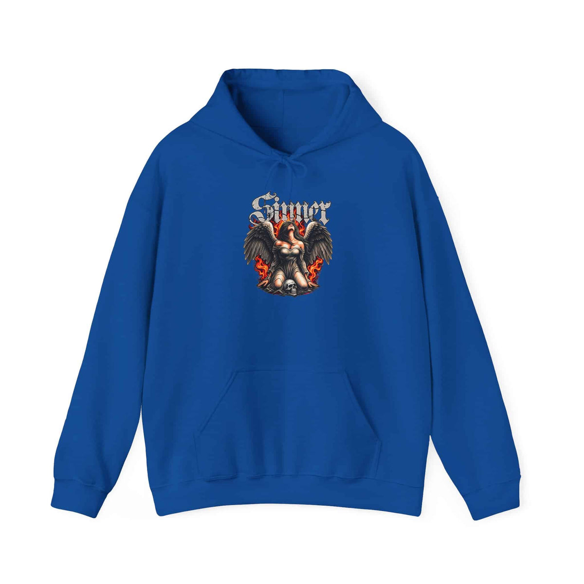 Sinner’s Flame Hooded Sweatshirt - 4XL, Royal image