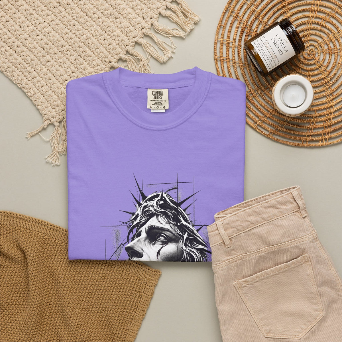 Crown of Faith 1 Unisex Garment-Dyed T-shirt image 50