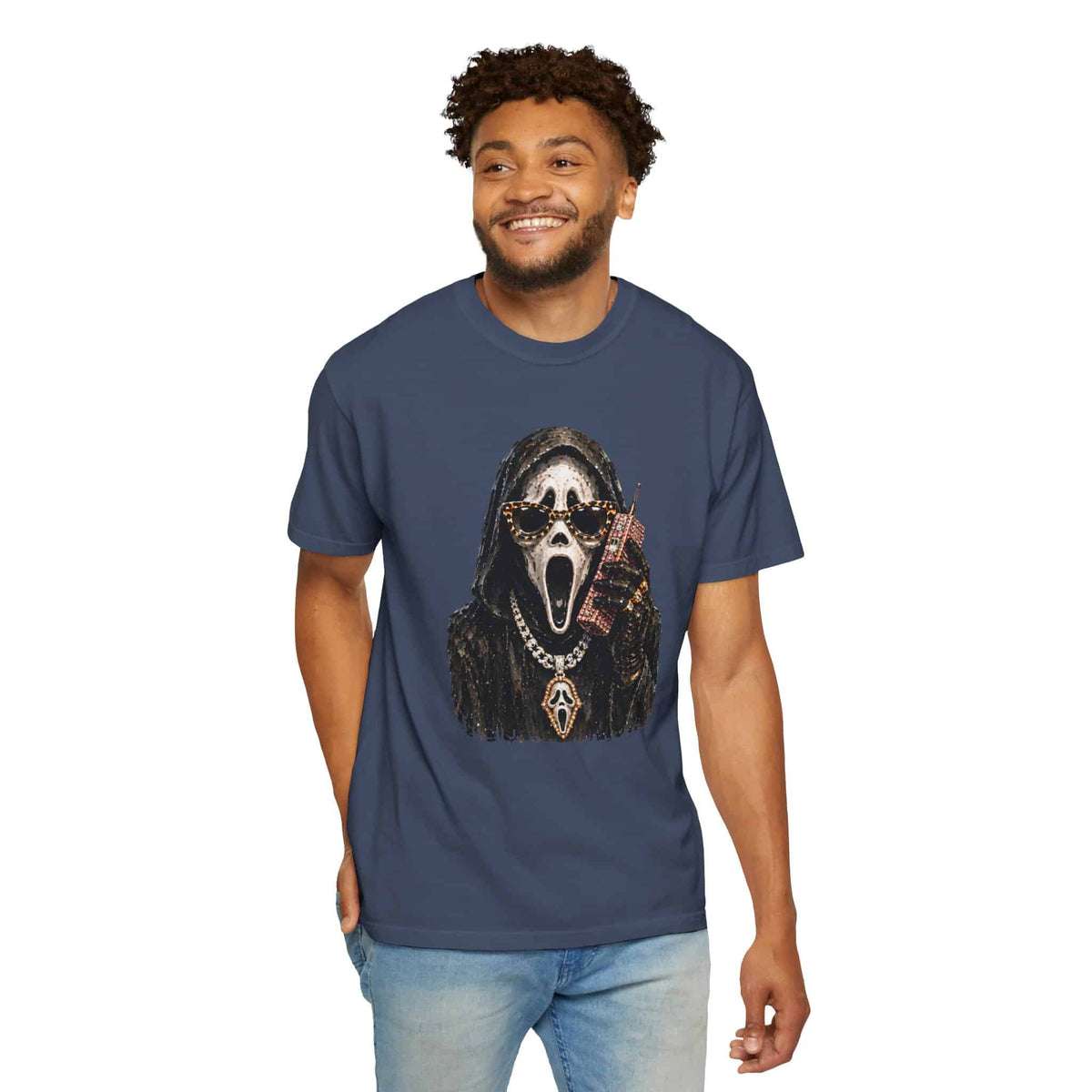 Halloween Ghostface Unisex Garment-Dyed T-shirt image 75